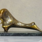 Stier, Bronze, H 16, B 11, L 30 cm