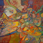Abstrakte Komposition - 60x70 cm