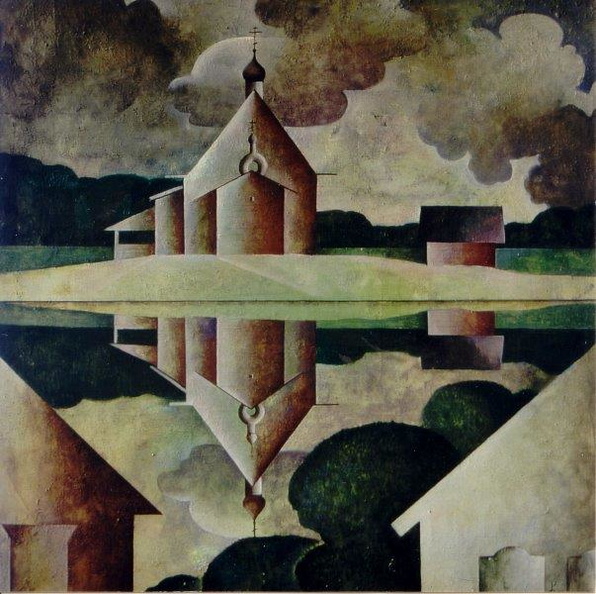 Kasakov - Spiegelung, 100X100cm Öl.Lw.1990.jpg